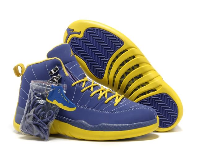 Best Air Jordan 12 Calvin Bailey Purple Yellow Sale Online
